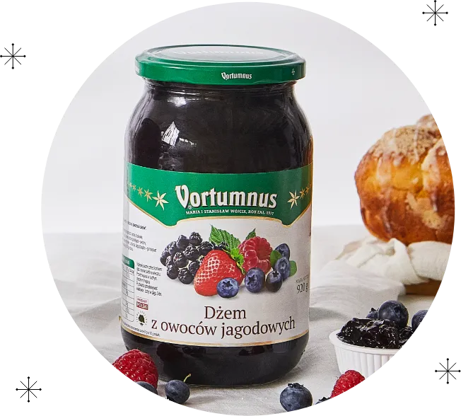 Berry fruits jam with low sugar content