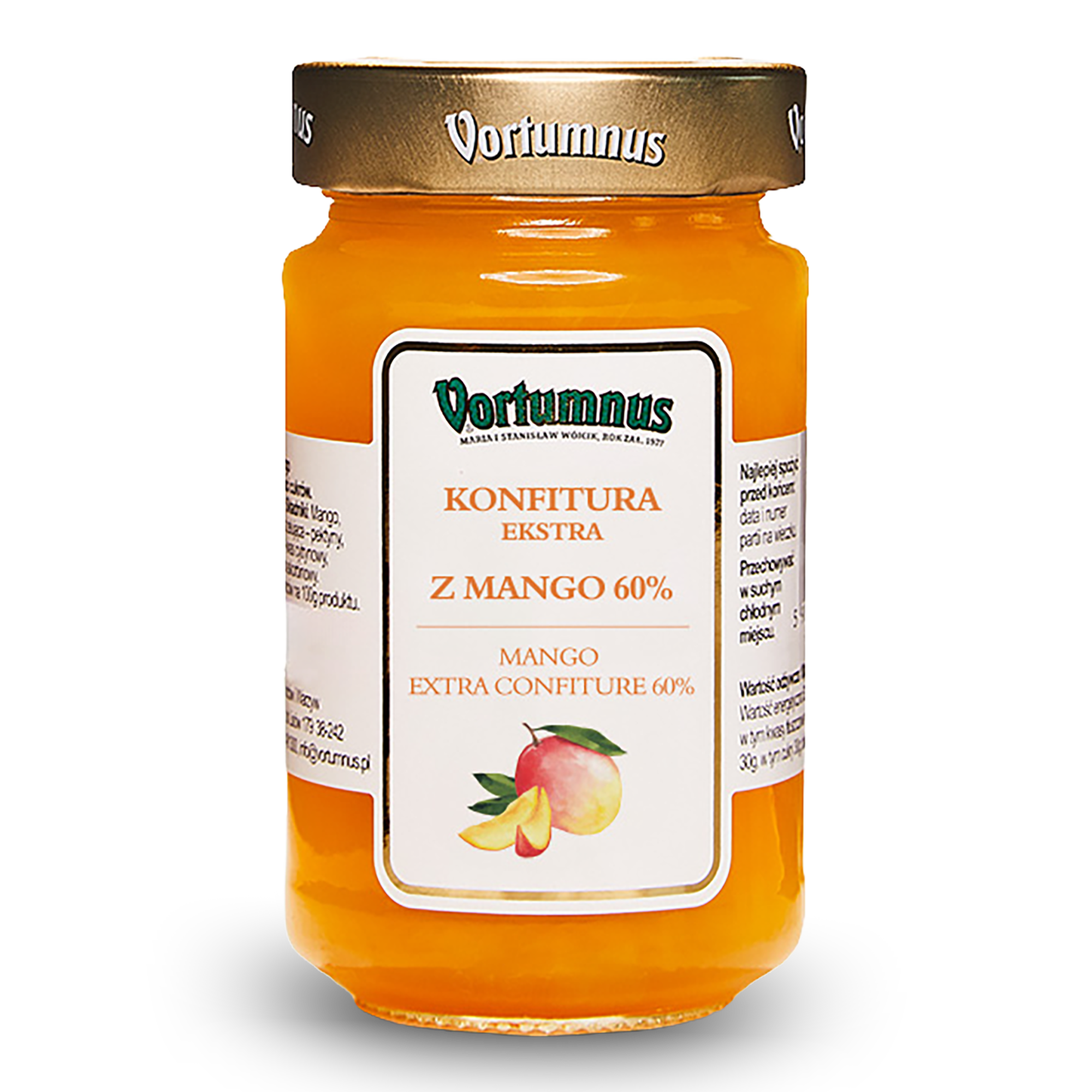 Konfitura Ekstra z mango o obniżonej zawartości cukrów