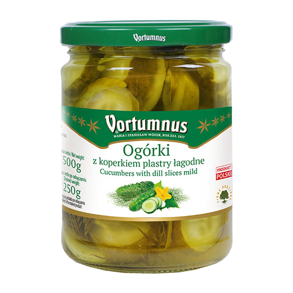 Ogórki z koperkiem plastry łagodne