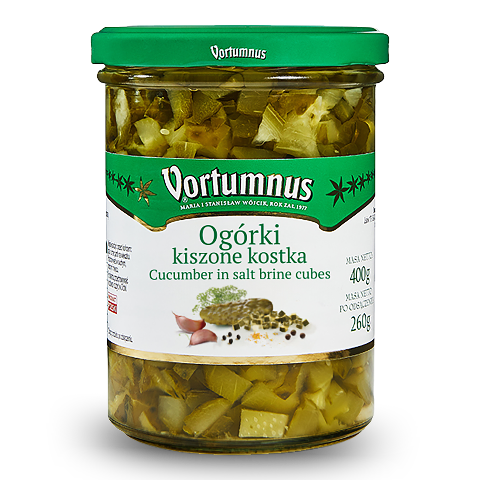 Ogórki kiszone kostka