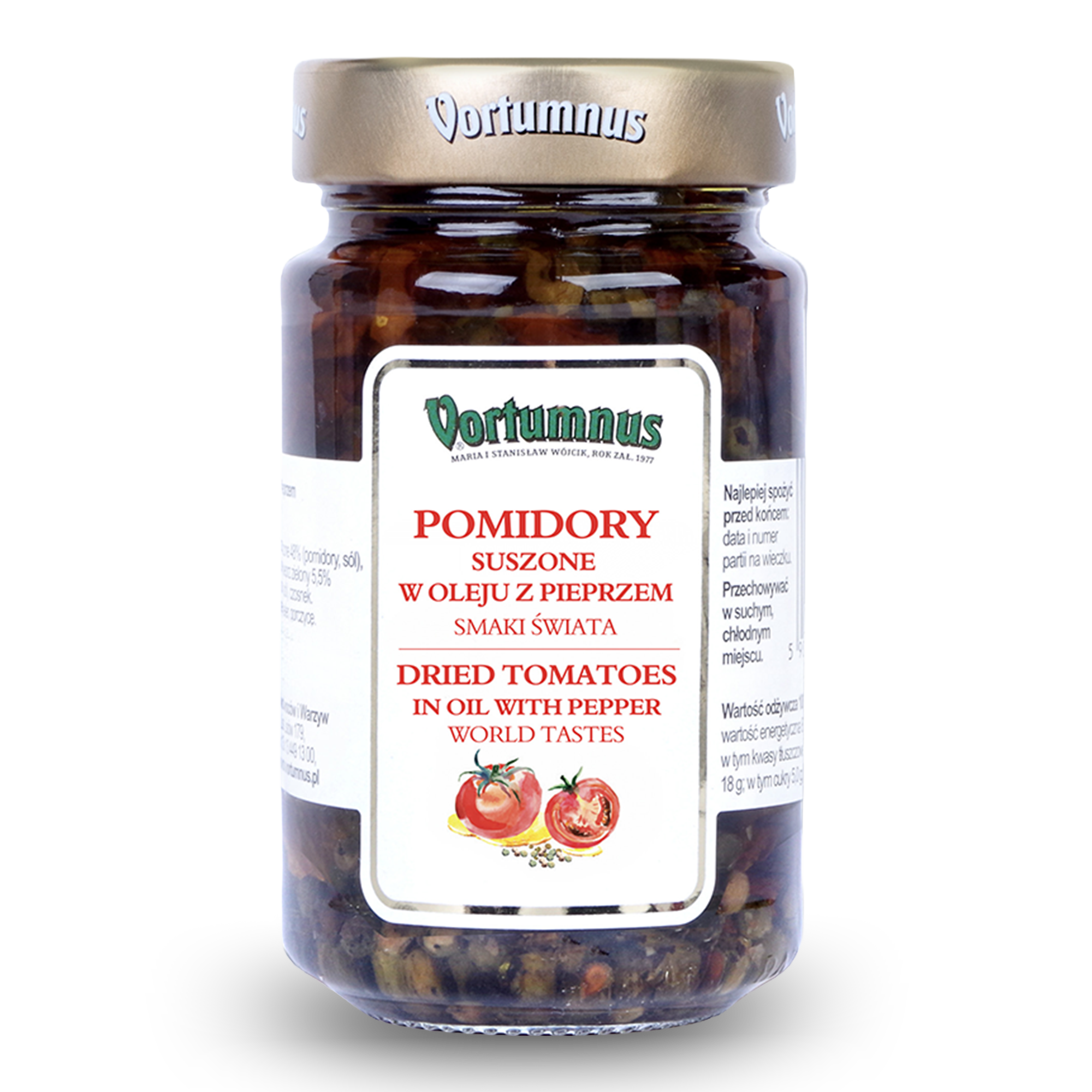 Pomidory suszone w oleju z pieprzem