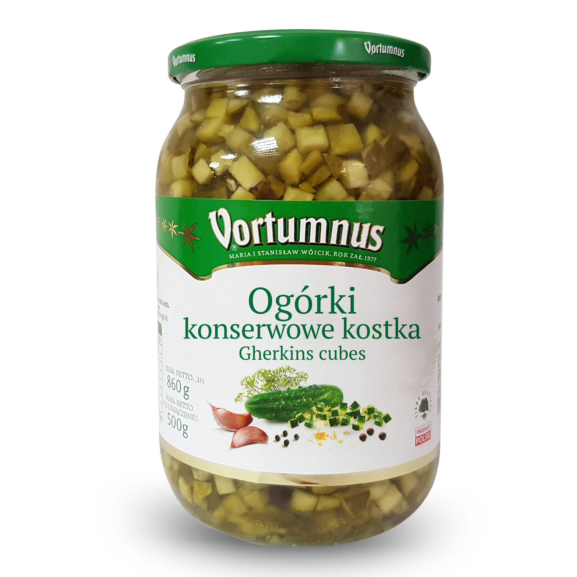 Ogórki konserwowe kostka