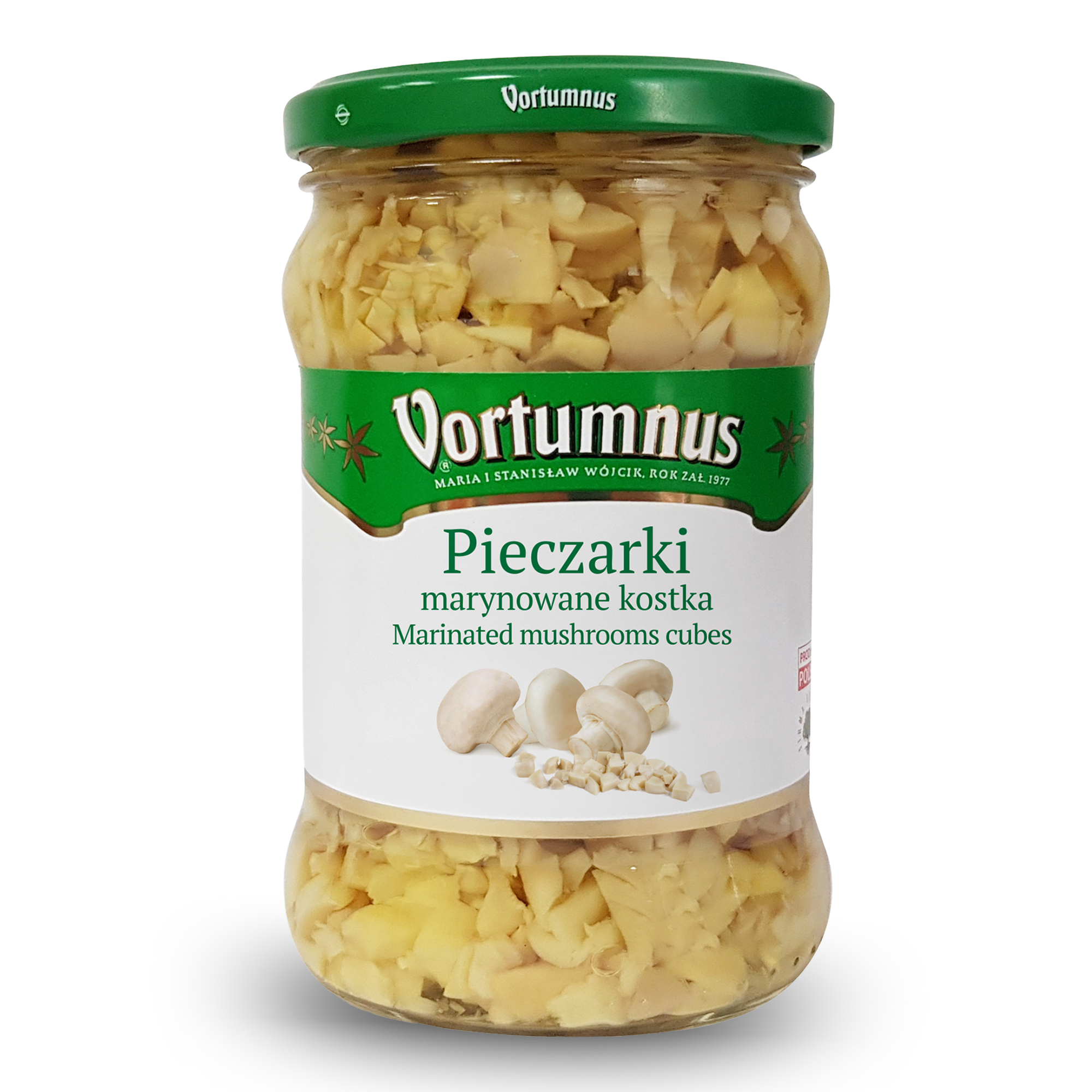 Pieczarki marynowane kostka