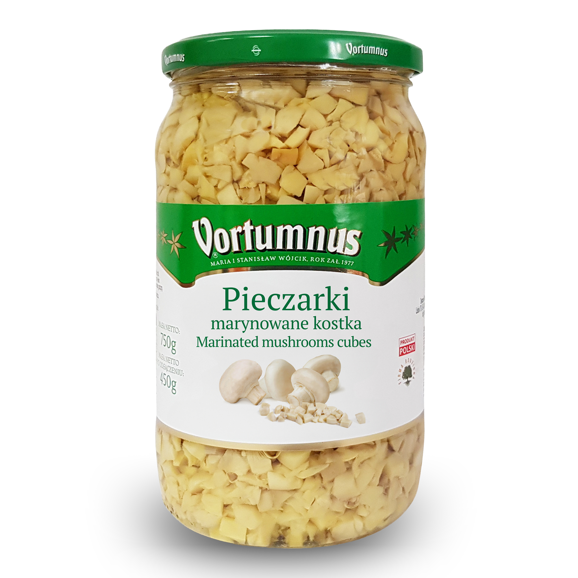 Pieczarki marynowane kostka