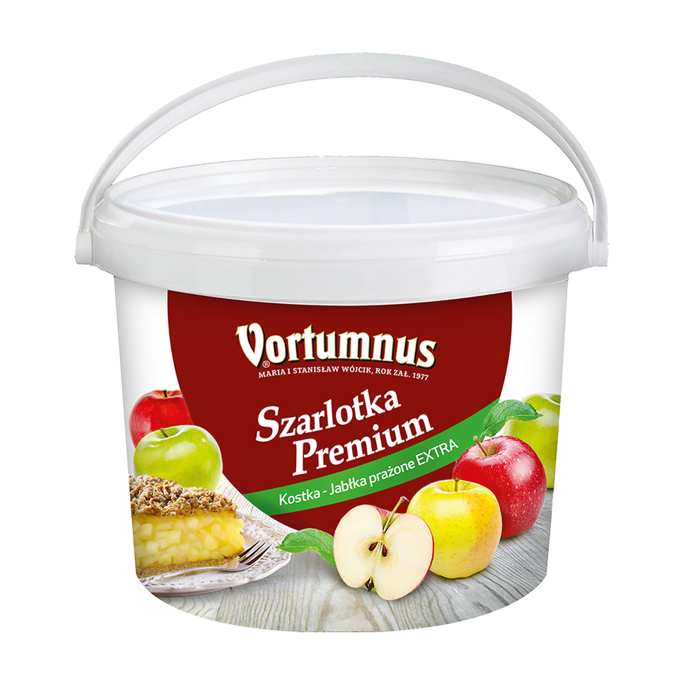 Szarlotka Premium – Jabłka Prażone Ekstra 90% owoców kostka