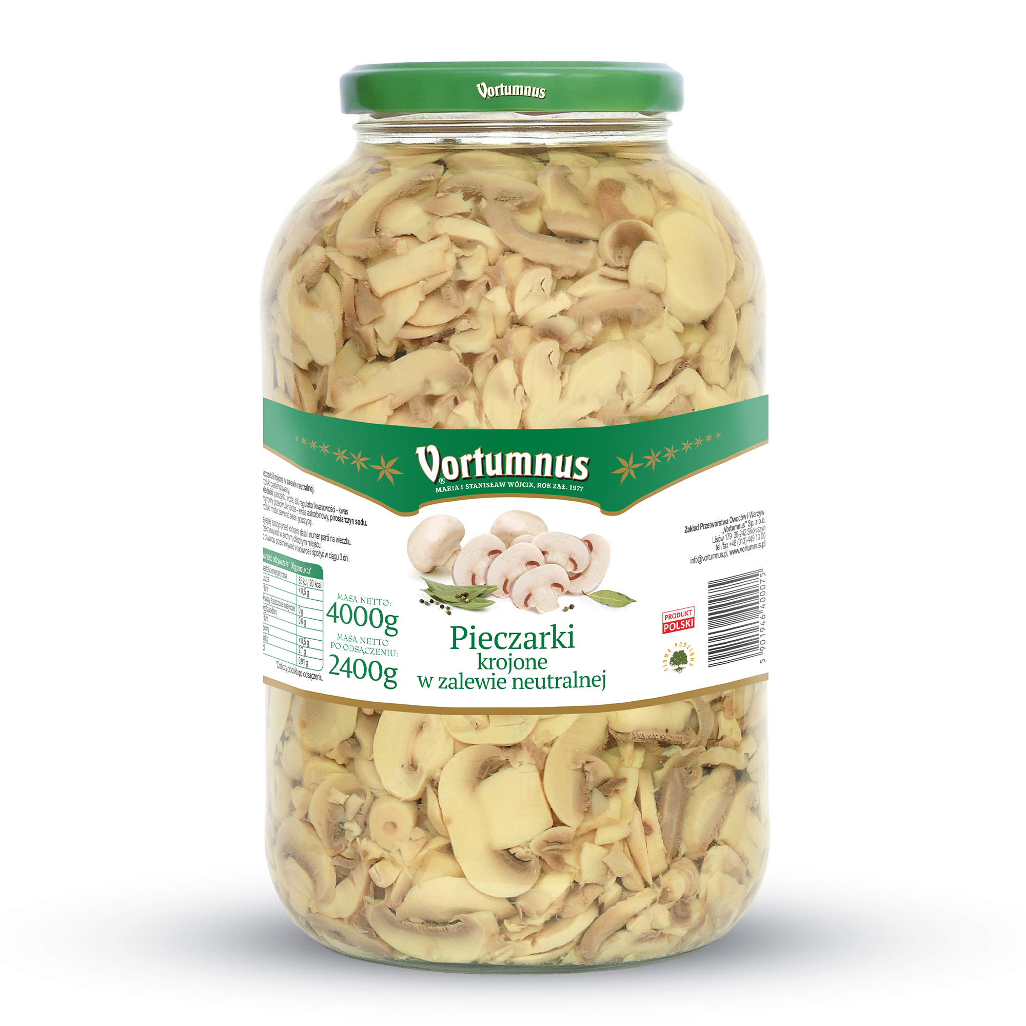 Pieczarki krojone w zalewie neutralnej