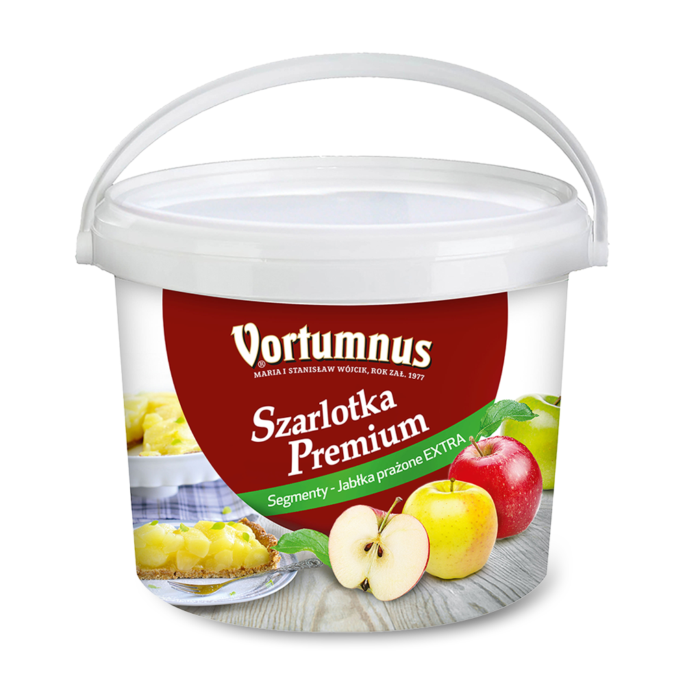 Szarlotka Premium – Jabłka Prażone Ekstra 90% owoców segmenty 1/16