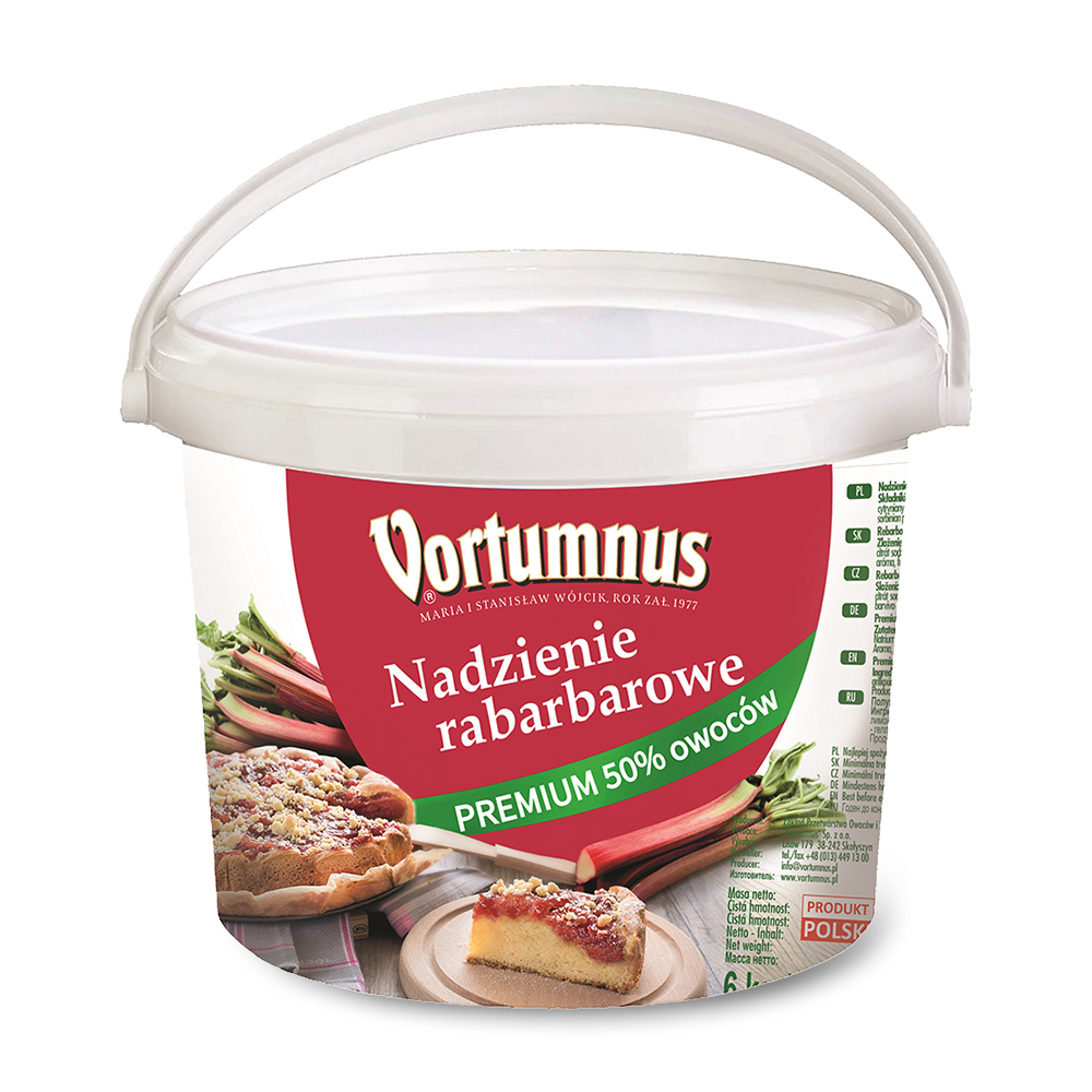 Nadzienie rabarbarowo truskawkowe premium 50% owoców