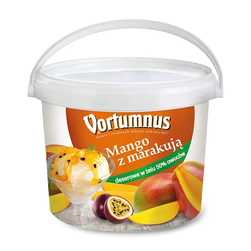 Mango z marakują owoce deserowe w żelu 50% owoców
